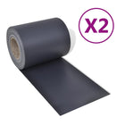 Privacyschermen 2 St 70X0,19 M Pvc Donkergrijs