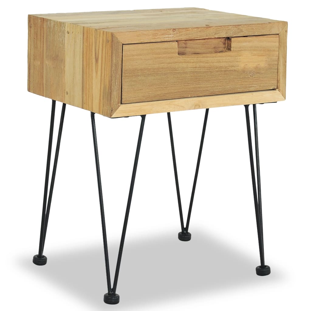 Nachtkastjes 2 st 40x30x50 cm massief teakhout