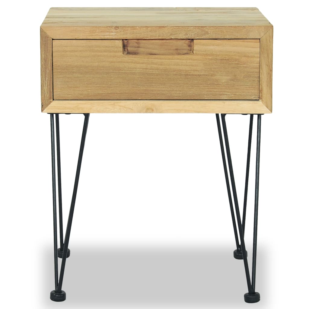 Nachtkastjes 2 st 40x30x50 cm massief teakhout
