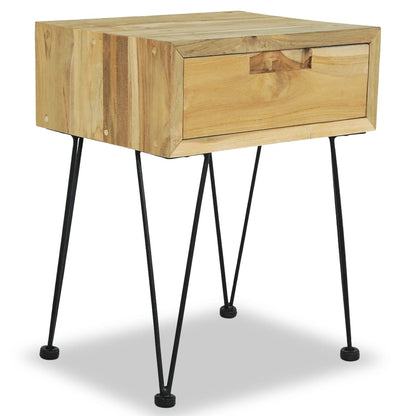 Nachtkastjes 2 st 40x30x50 cm massief teakhout