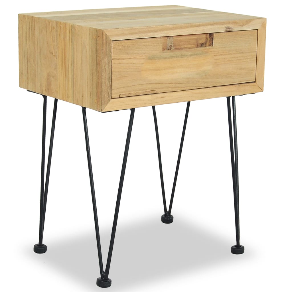 Nachtkastjes 2 st 40x30x50 cm massief teakhout