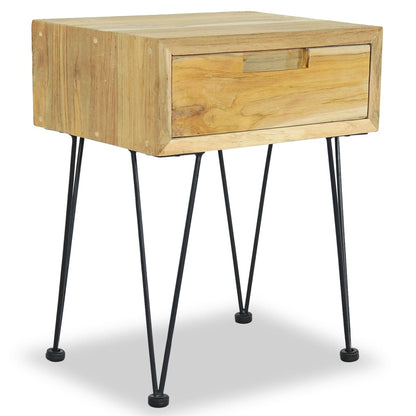 Nachtkastjes 2 st 40x30x50 cm massief teakhout