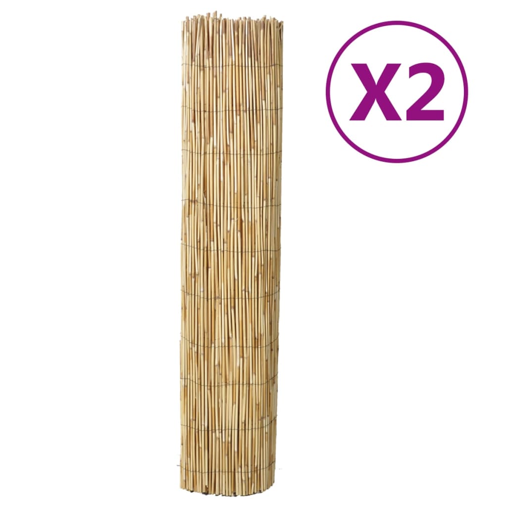 Schermen 2 st 150x500 cm riet