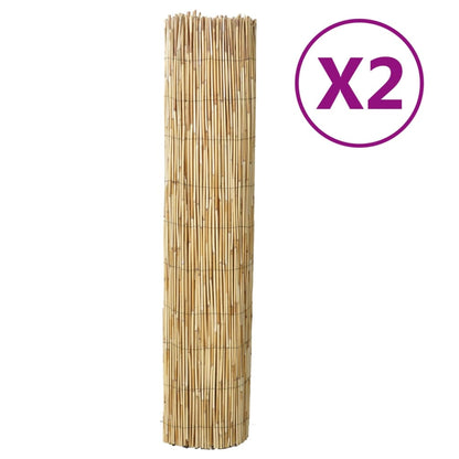 Schermen 2 st 150x500 cm riet