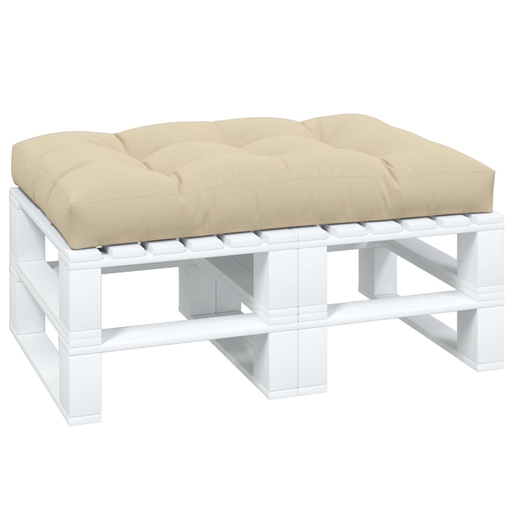 Palletkussen 120x80x12 cm stof beige