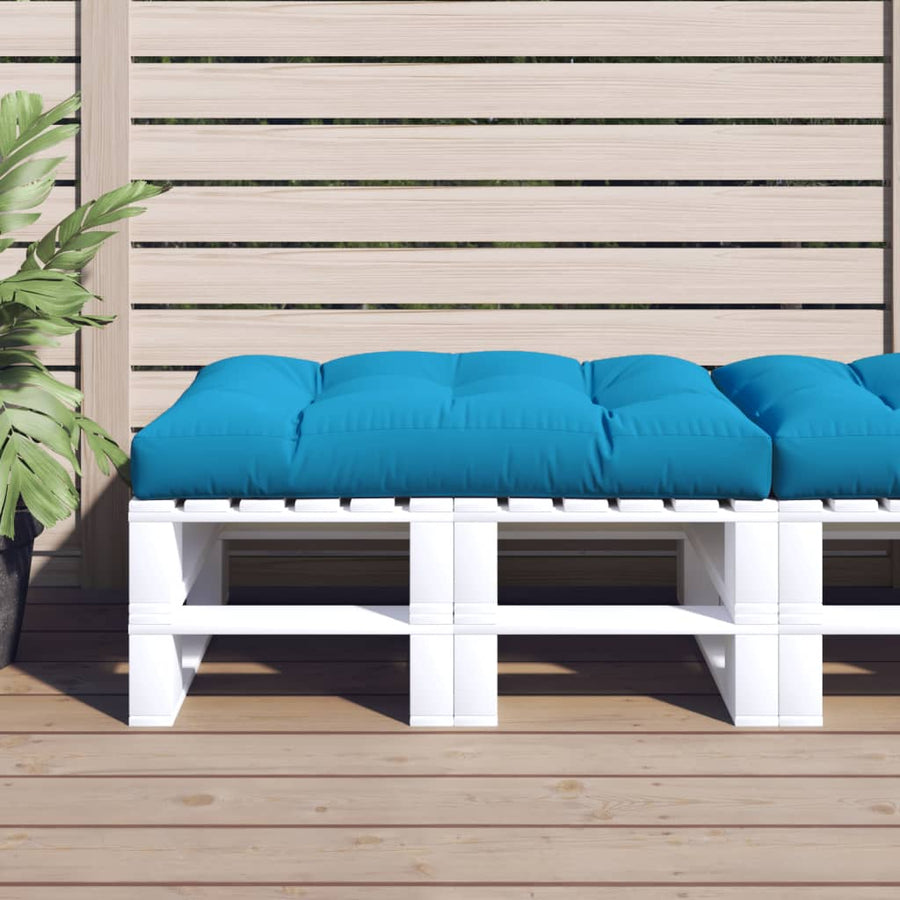 Palletkussen 120x80x12 cm stof blauw