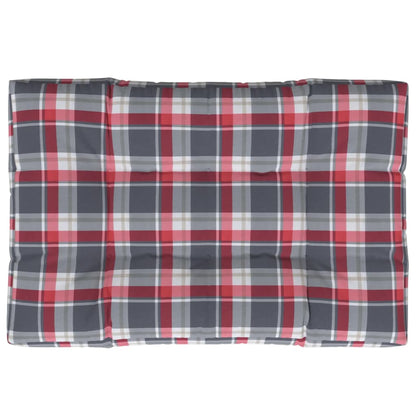 Palletkussen Stof Ruitpatroon Rood 120 x 80 x 12 cm