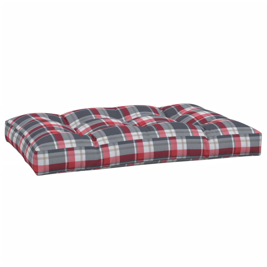 Palletkussen Stof Ruitpatroon Rood 120 x 80 x 12 cm