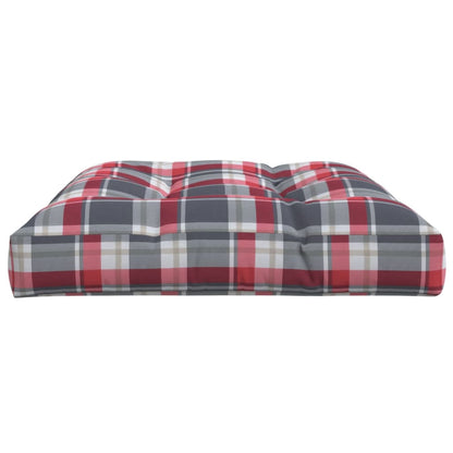 Palletkussen Stof Ruitpatroon Rood 120 x 80 x 12 cm