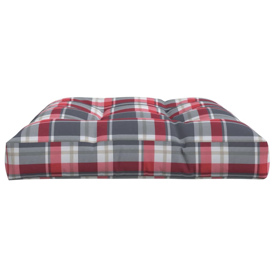 Palletkussen Stof Ruitpatroon Rood 120 x 80 x 12 cm