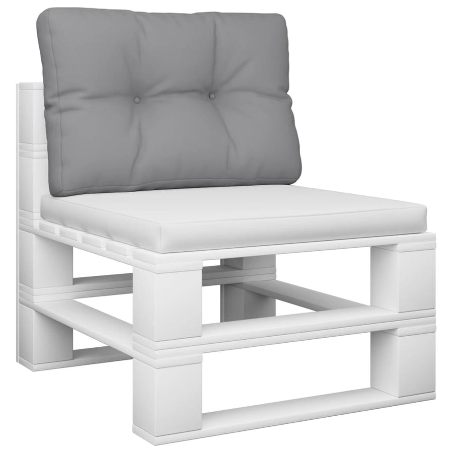 Palletkussen 60x40x12 cm stof grijs