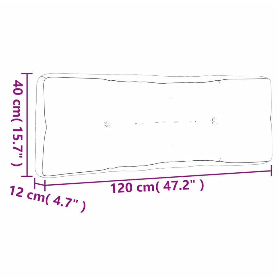 Palletkussen Stof 120 x 40 x 12 cm