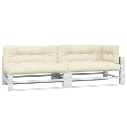 Palletkussens 5 st stof crèmekleurig