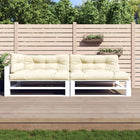 Palletkussens set 5 stuks crème polyester