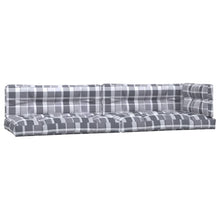 Palletkussens Stof Ruitpatroon Grijs Grijs ruitpatroon
