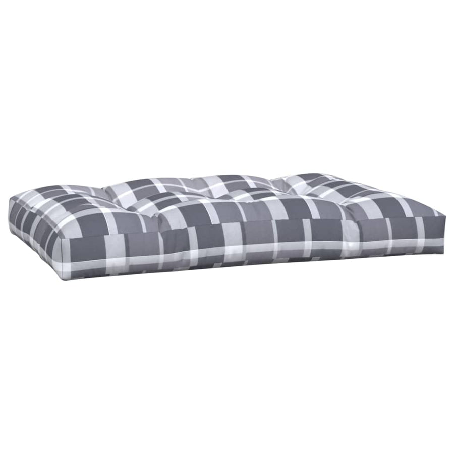 Palletkussens Stof Ruitpatroon Grijs Grijs ruitpatroon
