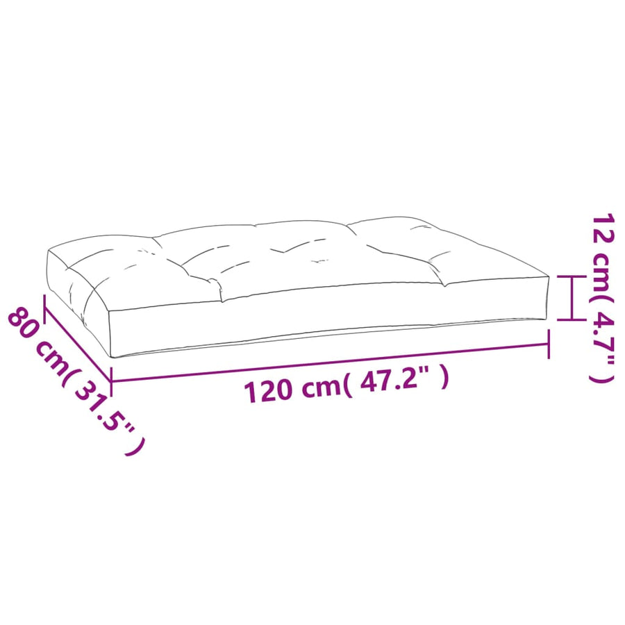 Palletkussens Stof Ruitpatroon Grijs Grijs ruitpatroon