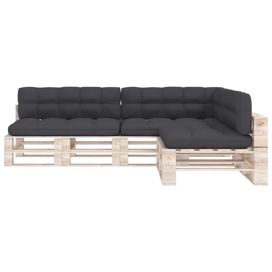 Bankkussens Pallet Antraciet