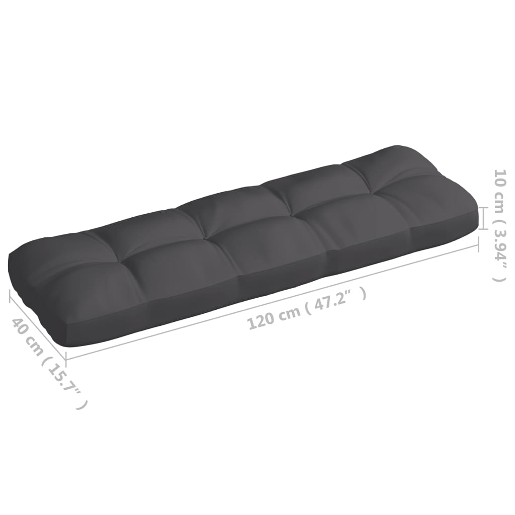 Bankkussens Pallet Antraciet