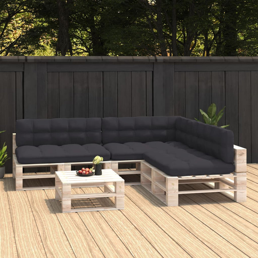 Bankkussens Pallet Antraciet