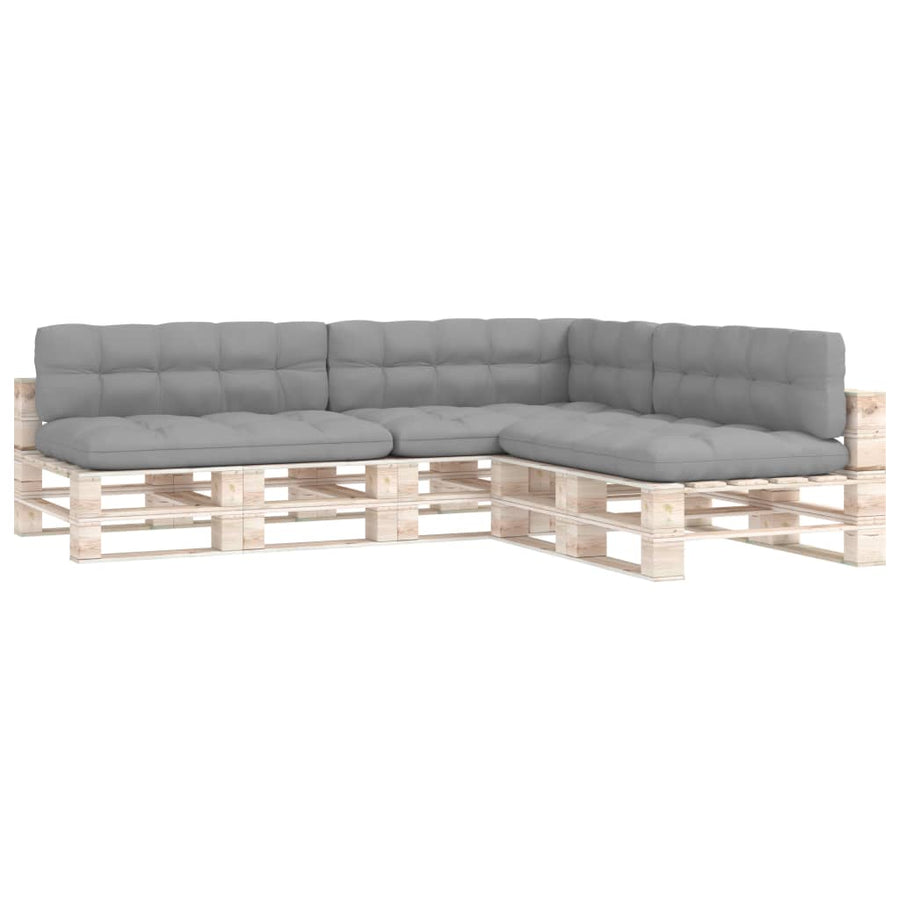 Bankkussens pallet 7 st grijs