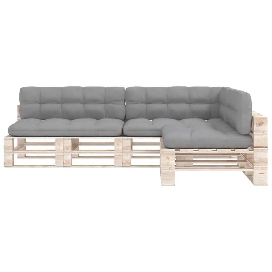 Bankkussens pallet 7 st grijs