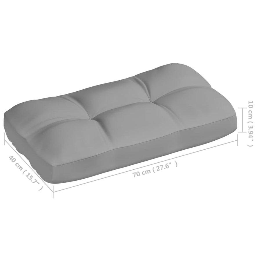 Bankkussens pallet 7 st grijs