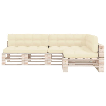 Bankkussens pallet 7 st crème