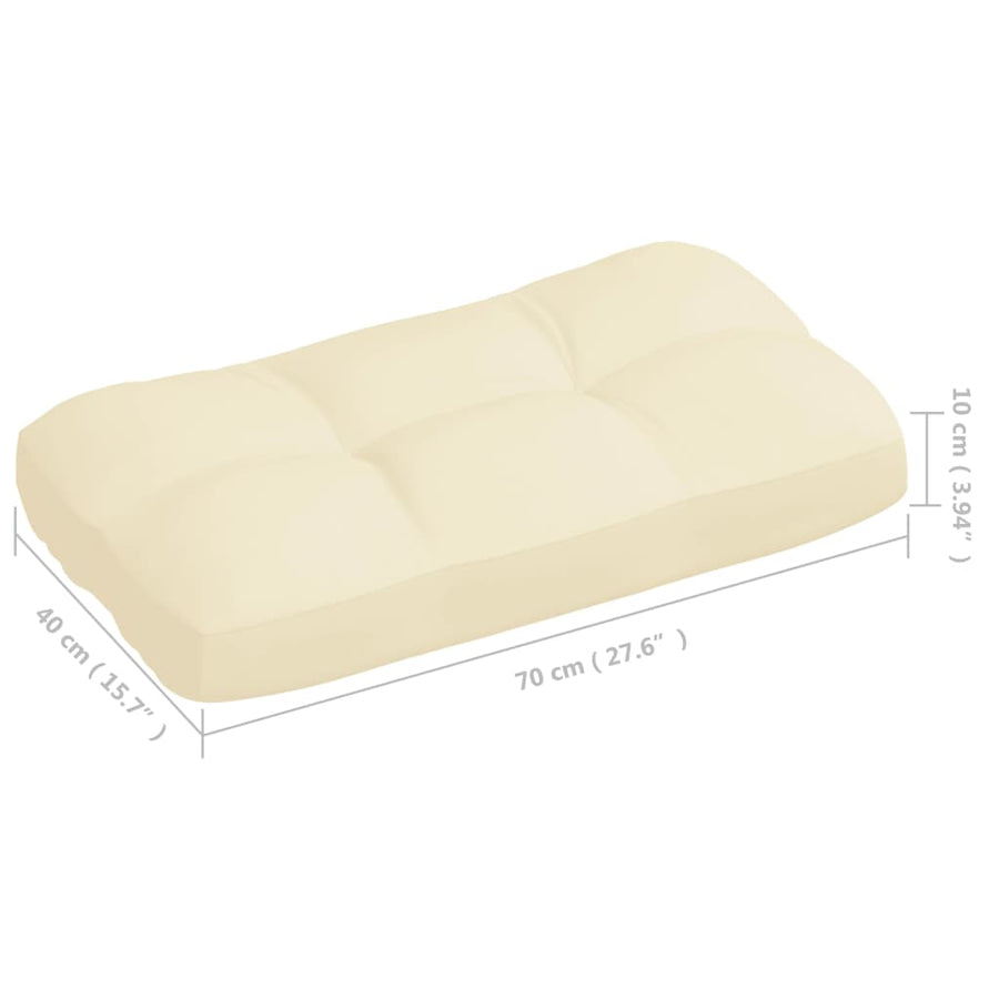 Bankkussens pallet 7 st crème
