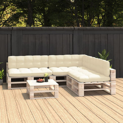 Bankkussens pallet 7 st crème