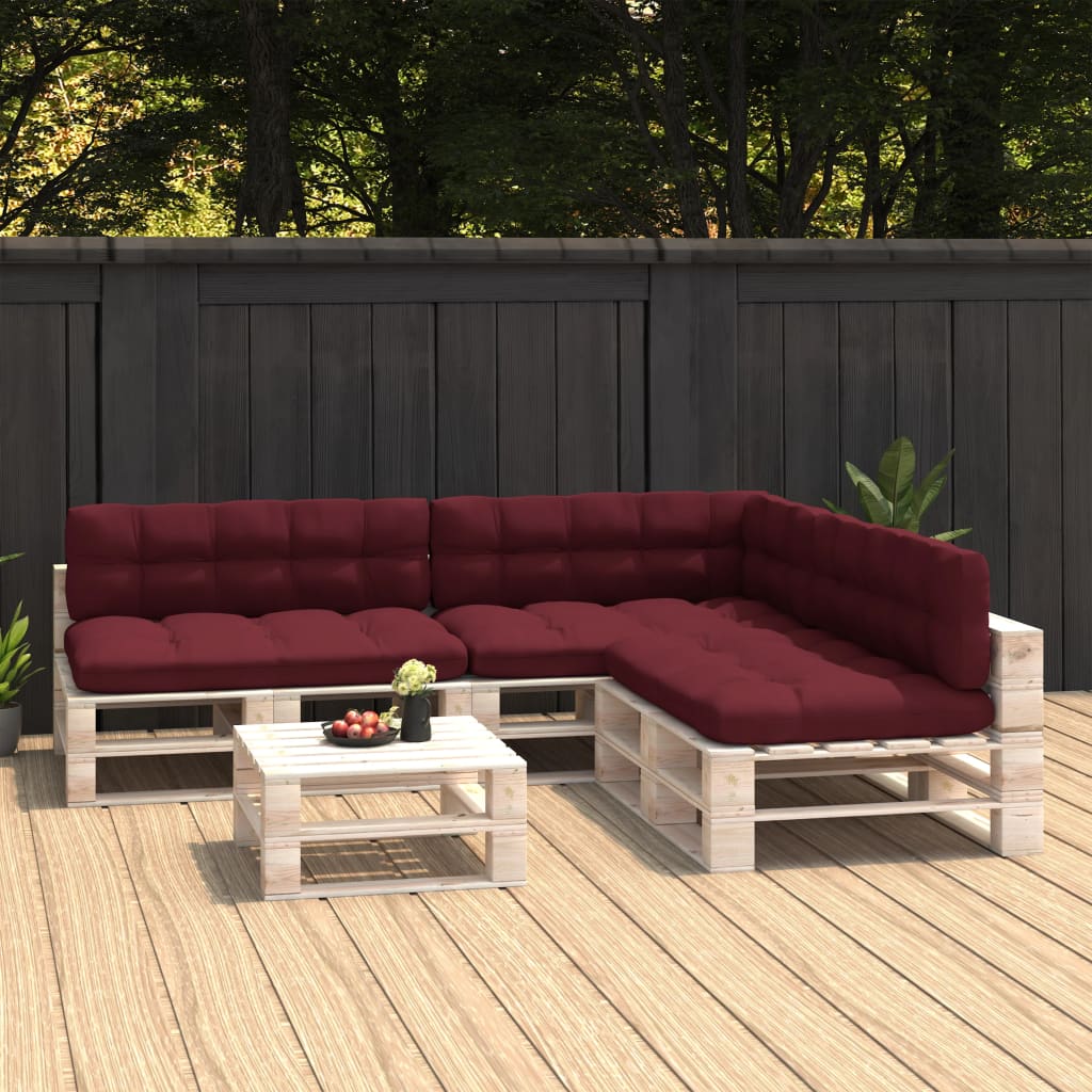 Bankkussens Pallet Wijnrood