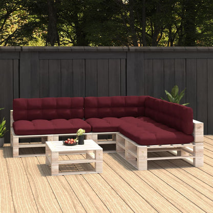 Bankkussens Pallet Wijnrood