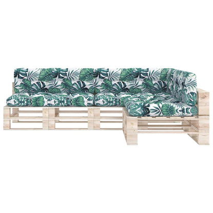 Bankkussens pallet 7 st bladpatroon