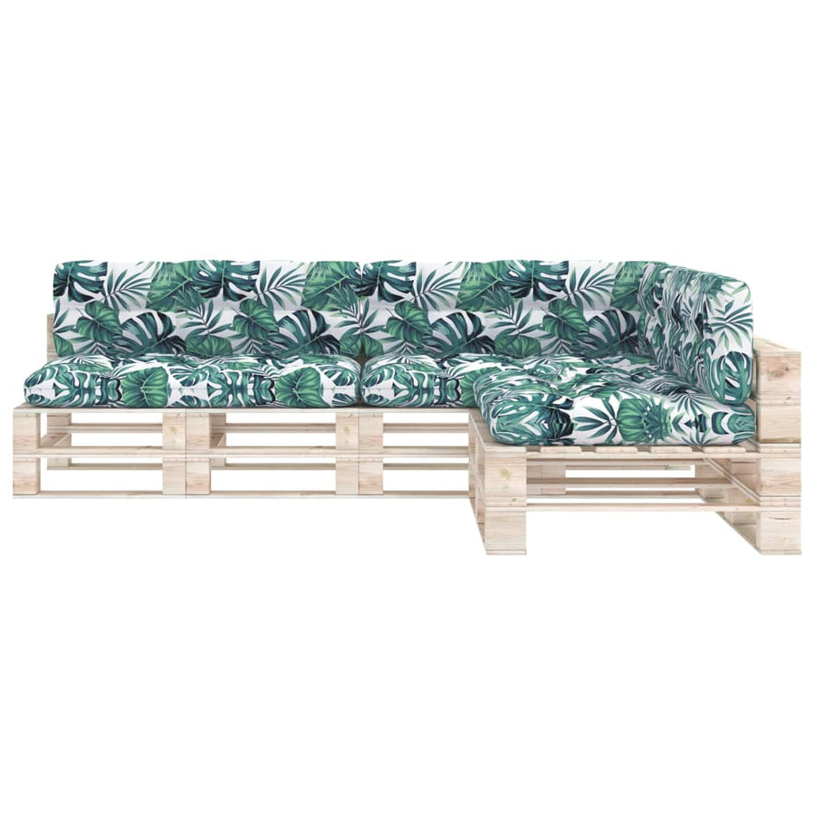 Bankkussens pallet 7 st bladpatroon