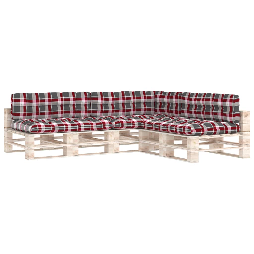 Bankkussens Pallet Ruitpatroon Rood Rood ruitpatroon