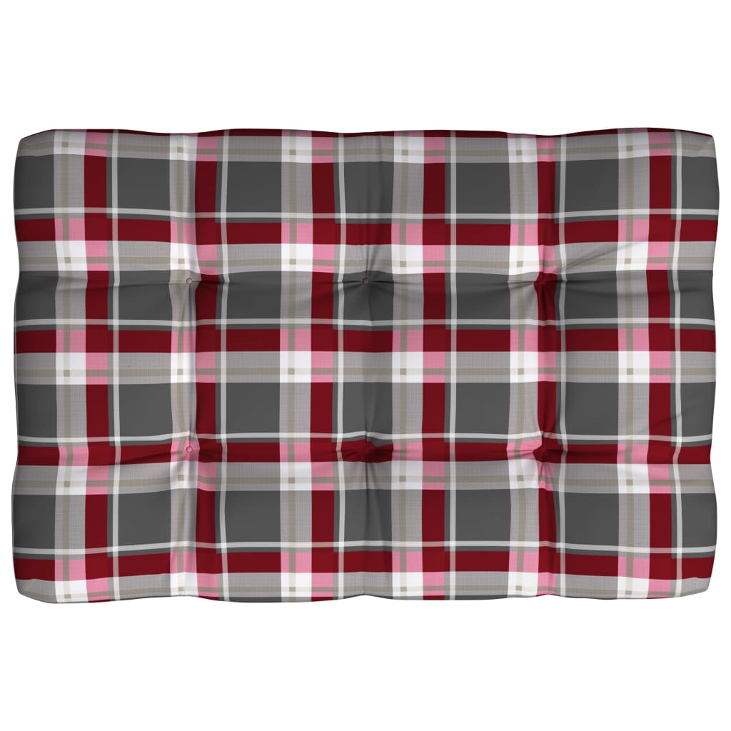 Bankkussens Pallet Ruitpatroon Rood Rood ruitpatroon