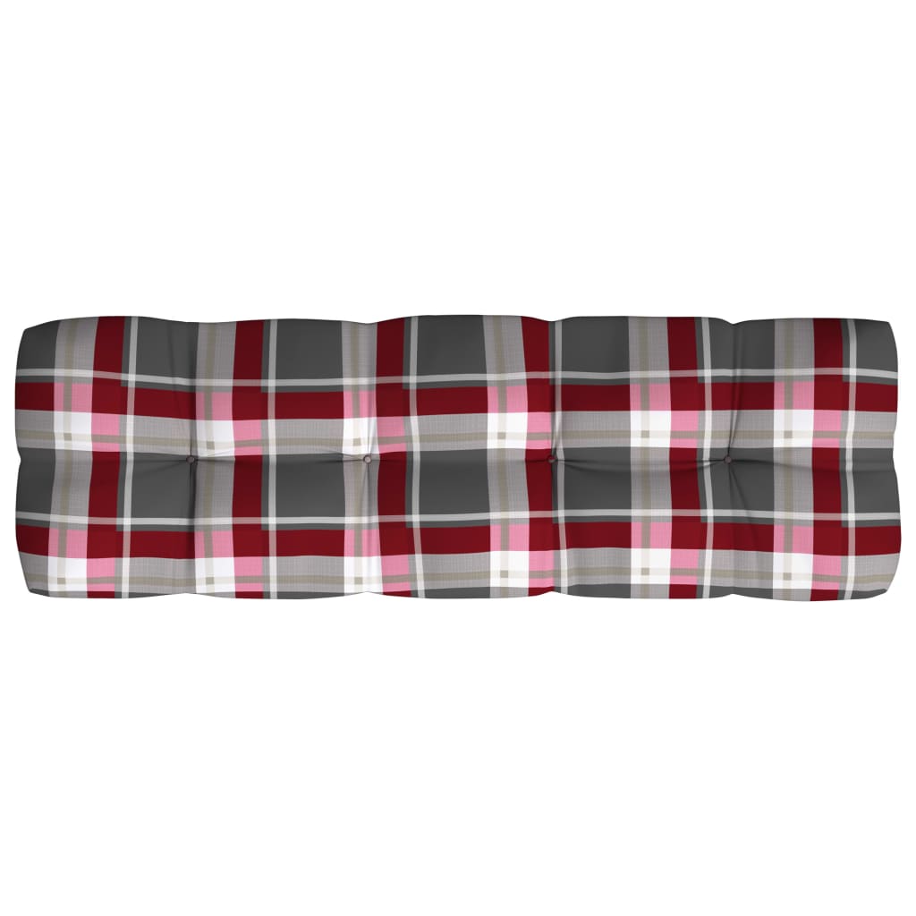 Bankkussens Pallet Ruitpatroon Rood Rood ruitpatroon
