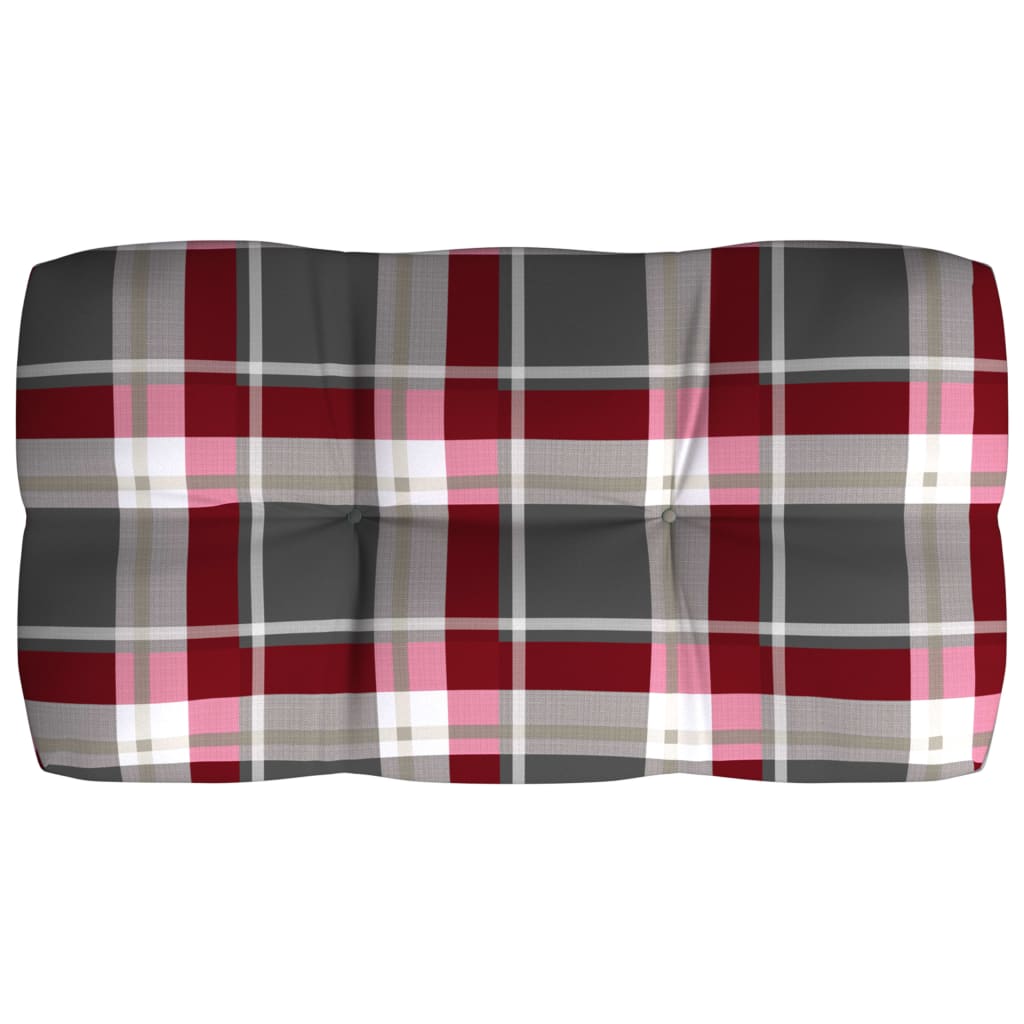 Bankkussens Pallet Ruitpatroon Rood Rood ruitpatroon