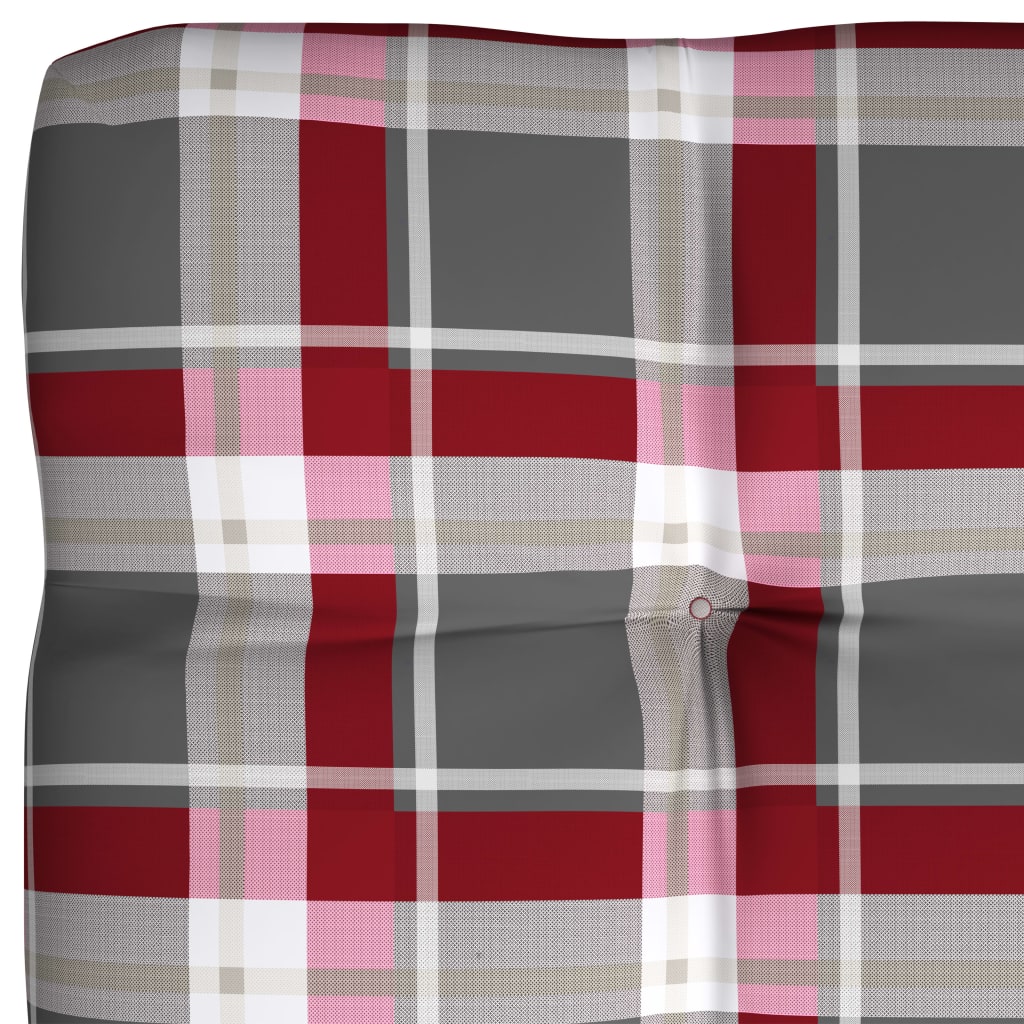 Bankkussens Pallet Ruitpatroon Rood Rood ruitpatroon