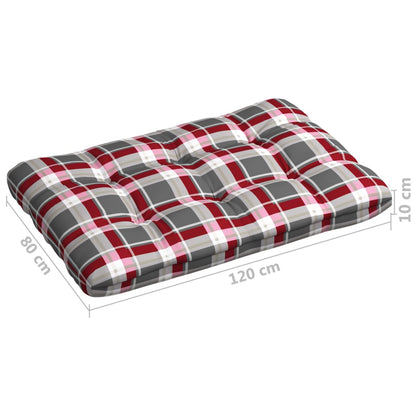 Bankkussens Pallet Ruitpatroon Rood Rood ruitpatroon