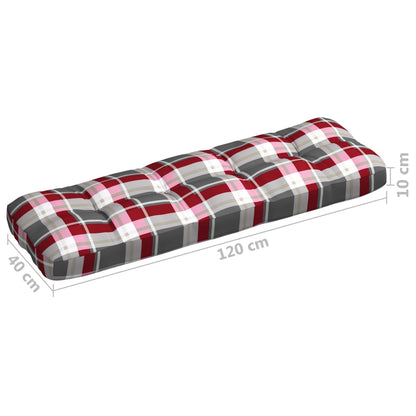Bankkussens Pallet Ruitpatroon Rood Rood ruitpatroon