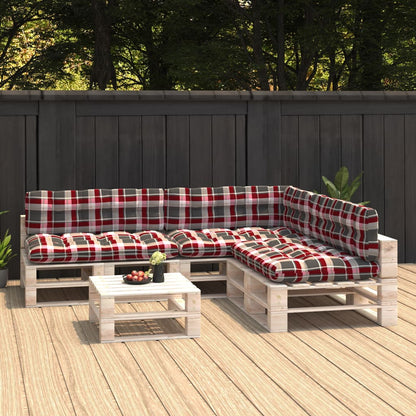 Bankkussens Pallet Ruitpatroon Rood Rood ruitpatroon