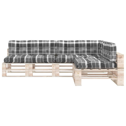 Bankkussens Pallet Ruitpatroon Grijs Grijs ruitpatroon