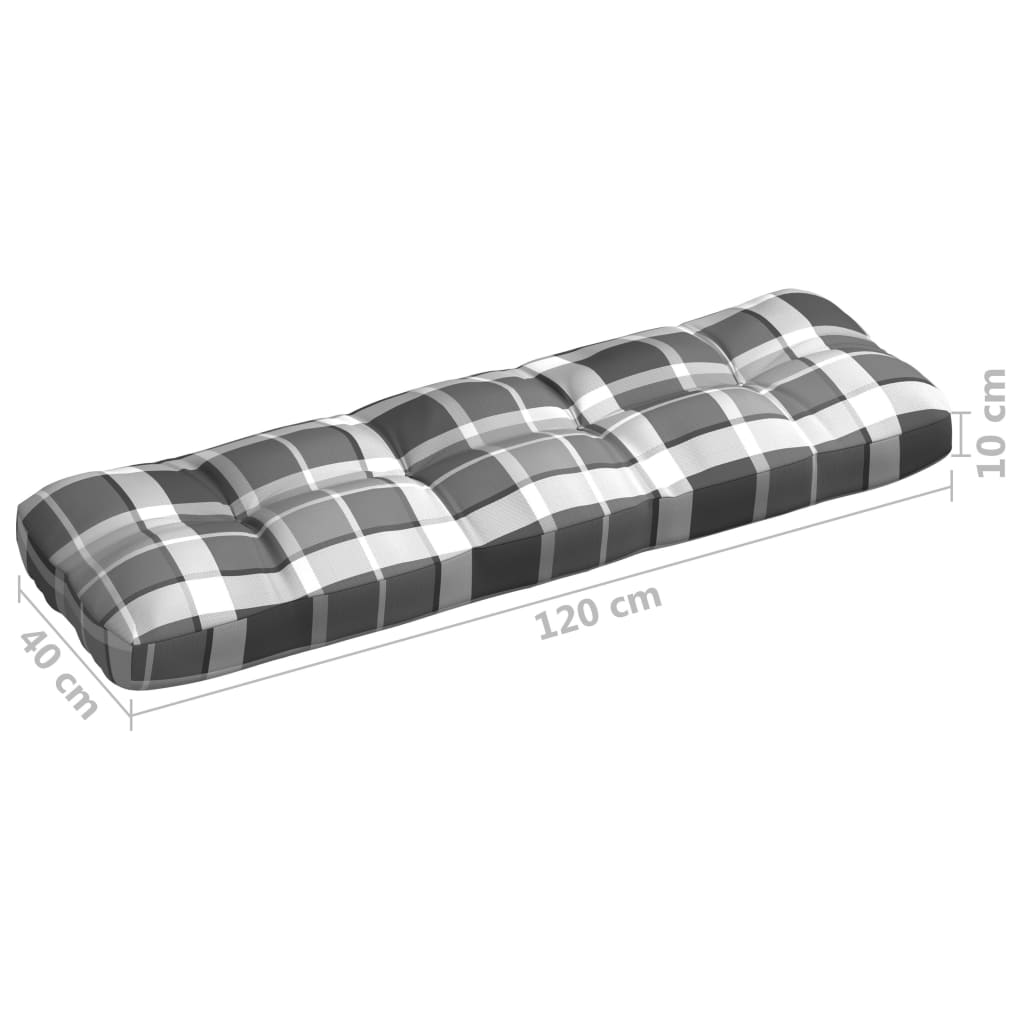 Bankkussens Pallet Ruitpatroon Grijs Grijs ruitpatroon