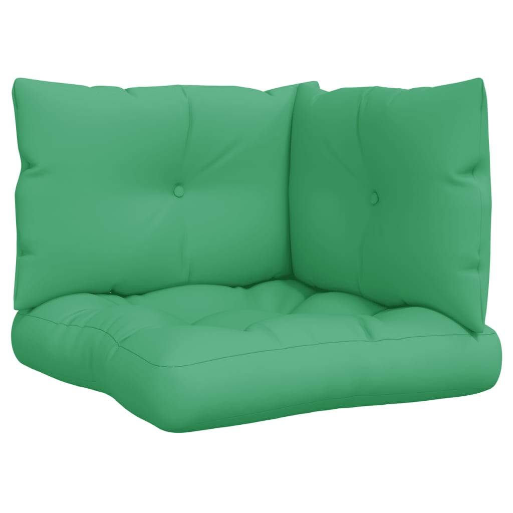 Palletkussens 3 st stof groen