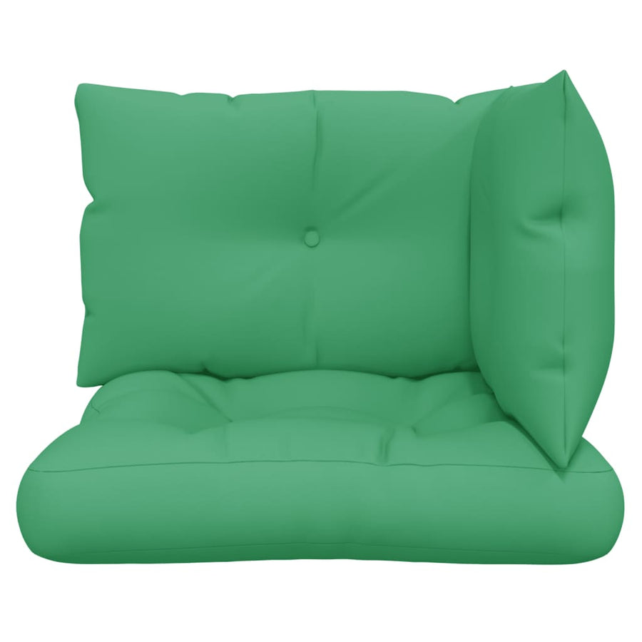 Palletkussens 3 st stof groen