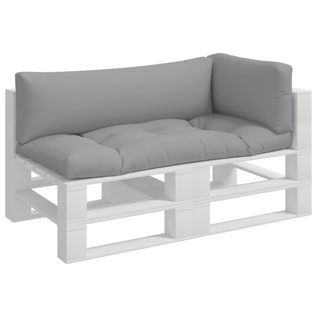 Palletkussens 3 st stof grijs