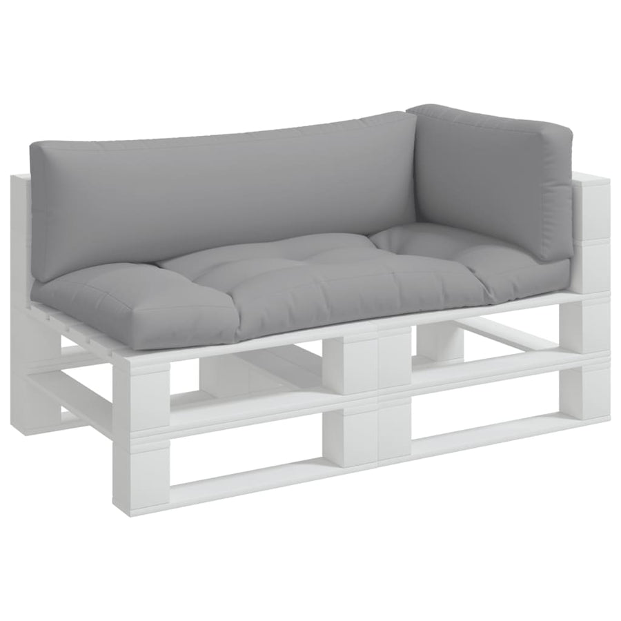 Palletkussens 3 st stof grijs