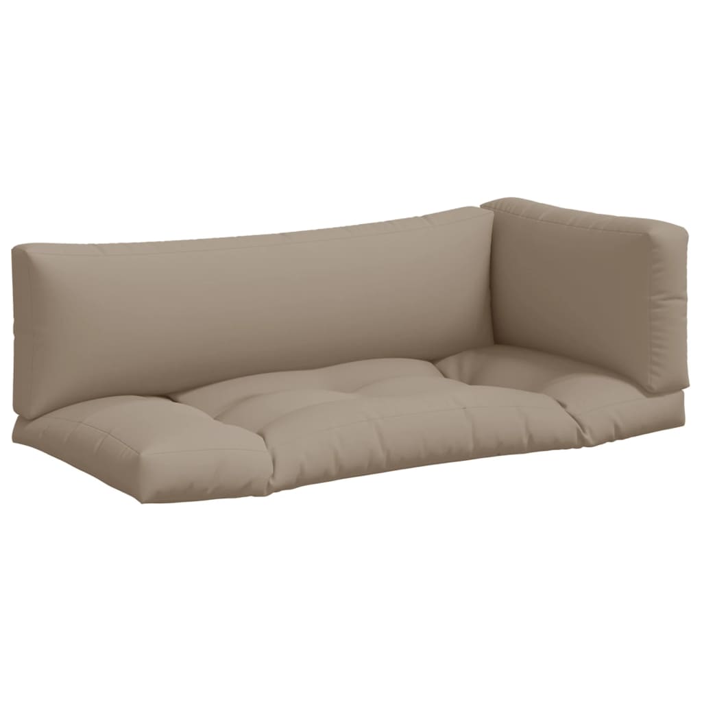 Palletkussens 3 st stof taupe