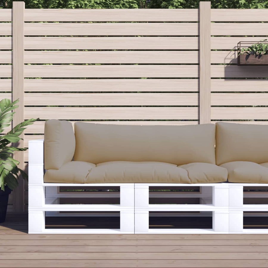 Palletkussens 3 st stof taupe